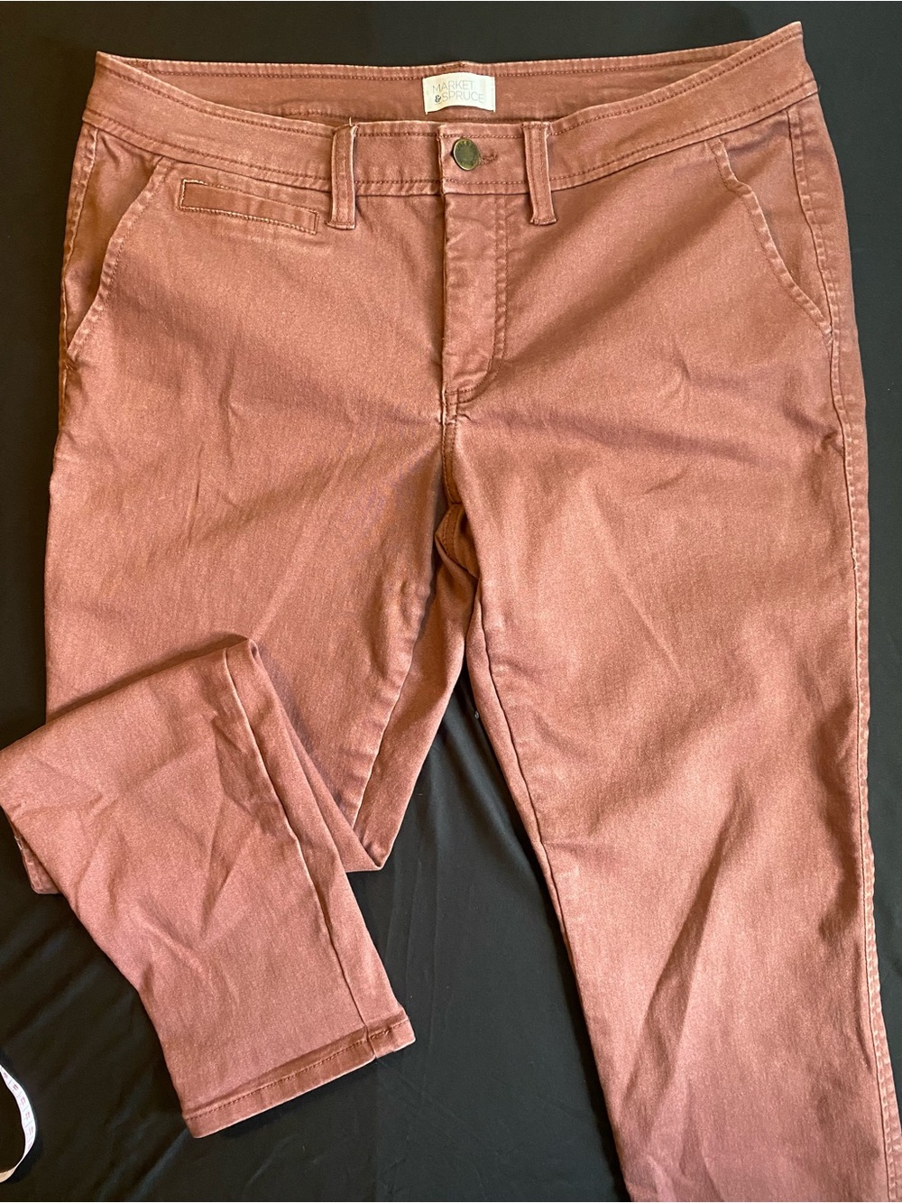 Market & Spruce Rose-Brown Slim Trousers